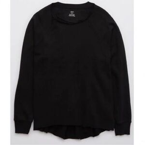 Aerie kickback crew, black XS